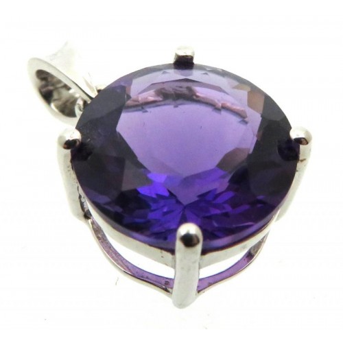 Siberian Amethyst Quartz Sterling Silver Pendant 04